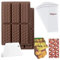 Farnirvana Moldes de Silicona Para Chocolat, 2 Piezas Molde de Silicona de Grado Alimenticio, Para DIY Barra De Chocolate,Dulces,Cubitos Hielo,Molde y Cera Derretida