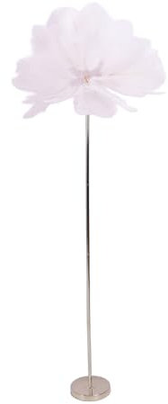 Lampadaire, Plume d'autruche Prise USB Lampadaire avec Base en Métal pour Salon (PINK)