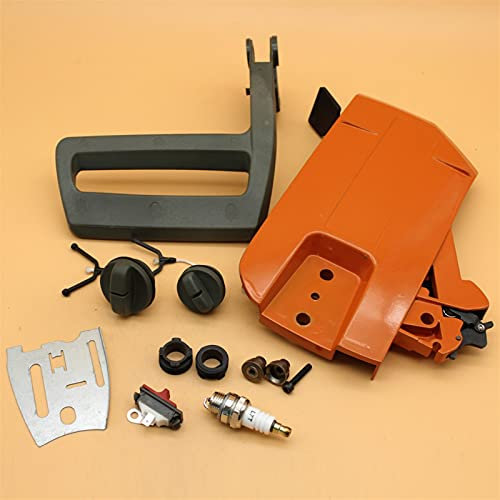 MUEOSI Kupplungsdeckel, Bremsgriffplatte, Schneckengetriebe, Heizöldeckel-Satz, Kettensägen-Ersatzteile, for Husqvarna, 268 272 XP 266 66 61 Kettensägen-Kupplungskettenradabdeckung