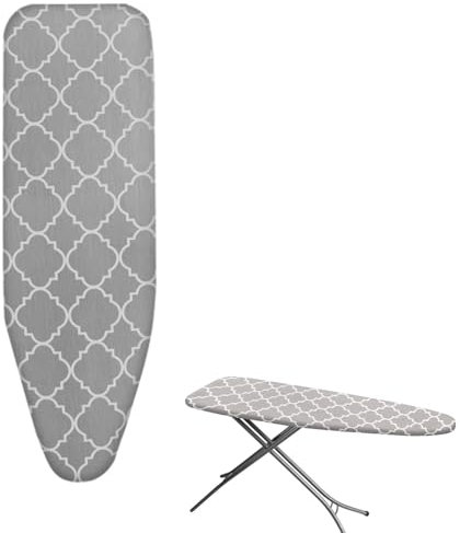 JDCMEI Housse de Table à Repasser, 120 * 41 cm Housse de Planche à Repasser, Housse de Table à Repasser avec Cordon de Serrage, Housse de Table à Repasser en Coton pour Fer à Repasser à Vapeur