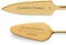 GRAVURZEILE Tortenheber inkl. Tortenmesser mit persönlicher Gravur - Herzen - Geschenk zur Hochzeit - Hochwertiger Edelstahl - Spülmaschinengeeignet - Hochzeitsgeschenke für Brautpaar - Gold