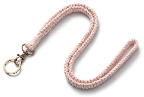MORSUNBELA Schlüsselband, Schlüsselbänder Umhängeband, Schlüsselband Personalisiert Schlüsselanhänger Band, Lanyard Schlüsselkette für Arbeitsausweise Türschlüssel (Rosa)