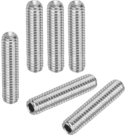 PATIKIL 100 Pcs Hex Socket Grub Screw, M4x16mm Flat Point Grub Bolt 304 Stainless Steel Head Socket Set Screws for Door Handles Light Fixture Repair
