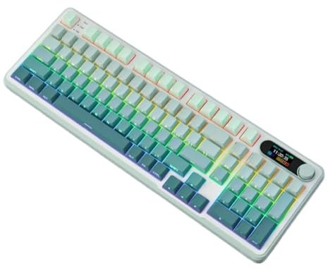 RK S98 98 Percent Mechanical Keyboard With Three Modes Hot Swap Wireless Control Knob Compatible With Windows PC Laptop(Bigelow switch)