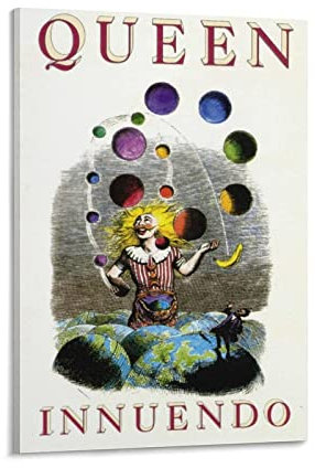 HSYIFF Poster E Stampe Senza Cornice 50 * 70cm Queen Rock Band Innuendo Album Art Poster Soggiorno Camera da letto Pittura Opera d'arte