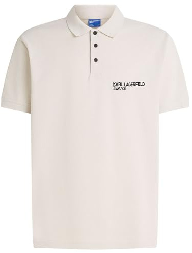 KARL LAGERFELD JEANS Regular Pique Polo, Moonstruck, M