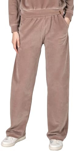 VIVISENCE Damen Velour Jogginghose Mit Geradem Bein Und Elastischem Bund Bequeme Freizeithose Für Zuhause Sport Und Alltag 9105