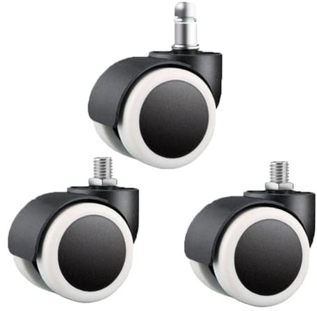 Office Stuhl Räder, 2-Zoll-neue revolutionäre Vierfachkugel-Lagerdesign, Hochleistungs- und Sicherheitsschutz für alle Böden Screw style螺杆款 5 Stücke
