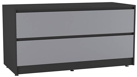 URBNLIVING 120cm Wide 4 Drawer Chest Cabinet, Bedroom Storage Unit with Hidden Dual Drawers, Modern Sideboard Organiser with Spacious Top Surface, Freestanding Hallway or Living Room Furniture