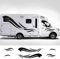 6 Stück Wohnmobil-Streifen, Vinyl-Aufkleber, für Wohnmobil, Pferdetransporter, Wohnwagen, Wohnmobil, Auto-Tuning-Zubehör, Auto-Dekoration, Dekor-Aufkleber