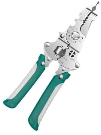 Professional Electrician Tool Precise Wire Stripper Crimper Cable Cutter and Terminals Crimper Ergonomic Designs Automatic Wire Stripping Pliers with Gloves