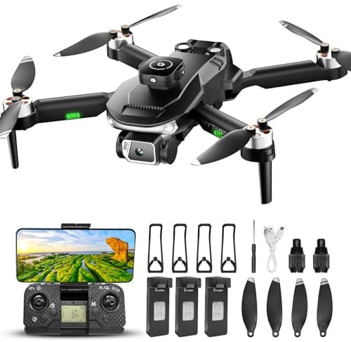 S165 Drohne mit Kamera 1080P für Erwachsene & Anfänger - 2-Kamera-System, 40 Min Flugzeit (3 Akkus), 5G WiFi, One-Key Start, Klappbares Mini-Drohnen Set(Mittel)(Ab 14 Jahren)