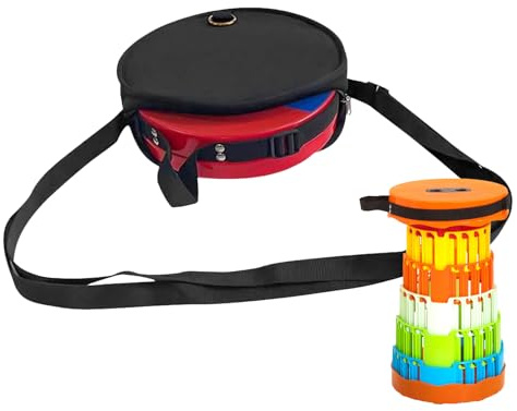 eizliyorum Compact Stool Carry Bag | Carry Case for Folding Tripod Stool,Round Scratch-Resistant Pouch Sack for Hiking Travel BBQ Balcony Beach Trips Sports Outdoor Activities
