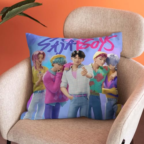 Generisch Kissenbezüge mit Cartoon-Motiven quadratische Kissenbezüge Pillow Hunter Cover case,Heimdekoration für Sofa, Auto, Demons, Schlafzimmer, Couch, Büro, Cushion 45 x 45 cm