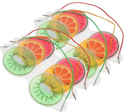 Hohopeti Kühlende und Wärmende Augenkompressen mit Fruchtigem Design 6 Stück Packung Wiederverwendbar Atmungsaktive Augenpads gegen Müdigkeit und Augenbeschwerden für Zufällige Farbe