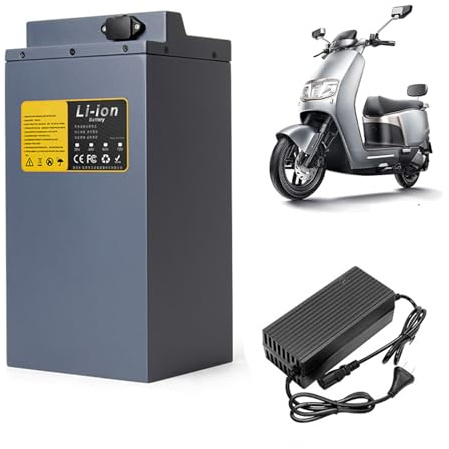 HJGHY Batteria per Moto elettrica 48V 60V 72V Batteria al Litio ad Alta capacità 15Ah 20Ah 25Ah 35Ah 45Ah 55Ah 65Ah Batterie Integrate per Triciclo/Scooter/ciclomotore,48v25ah