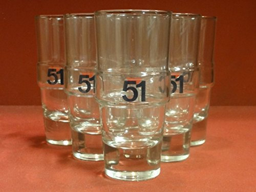 6 VERRES PASTIS 51 17CL HT. 12.60cm