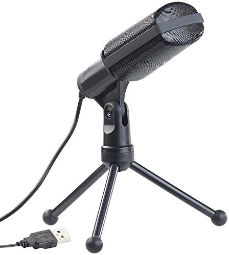 auvisio Mikrophone: Profi-USB-Kondensator-Mikrofon für Studio-Aufnahmen, Mini-Stativ (Kondensatormikrofon, Mikrofon PC, Laptop Tisch)