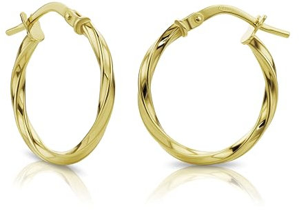 OROVI Ohrringe Damen -Creolen Gold (585) 14 kt Gelbgold - Damenohrringe aus Echtgold - Runde Hoops Ohrringe - Schmuck Damen - Gold Schmuck - hypoallergene ohrringe - Ohrschmuck Hergestellt in Italien