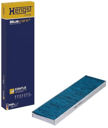HENGST - Innenraumfilter E2947LB - Luftfilter für den Innenraum antibakteriell - Filtert Staub, Pollen, Gerüche & Bakterien für Allergiker - Für sauberes Innenraumklima im KFZ