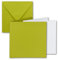 15x Quadratisches Falt-Karten Set - 15 x 15 cm - mit Brief-Umschlägen & Einlegeblättern - Limette - FarbenFroh by GUSTAV NEUSER