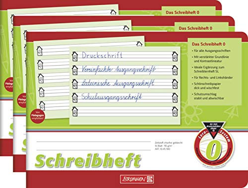 Brunnen Schreiblernheft (3 Stück, Schreibheft Lin. 0)