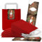 Logbuch-Verlag 10 kleine rote Nikolaus Geschenktüten zum Tragen als Verpackung für Geschenke 18 x 8 x 22 cm für Kleinigkeiten und Süßigkeiten