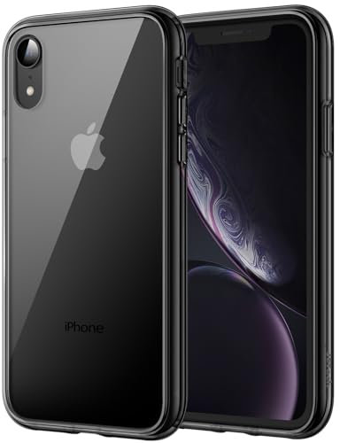 JETech Custodia per iPhone XR 6,1, Anti Ingiallimento Cover Case con Assorbimento degli Urti (Nero)