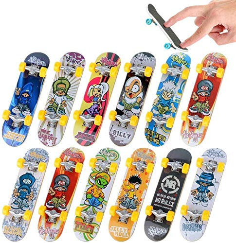 Yapda Mini Fingerboard, 5 Stück, Fingerboard, Fingerboard, Skatepark, Spielzeug für Kinder, Geburtstag, Weihnachtsgeschenk (zufälliges Motiv)