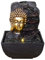 Fontaine à eau avec lumière Bouddha doré et tête de mort