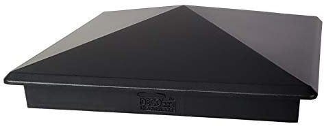 8 x 8 Heavy Duty Aluminium Pyramid Post Cap for Wood Posts - Black