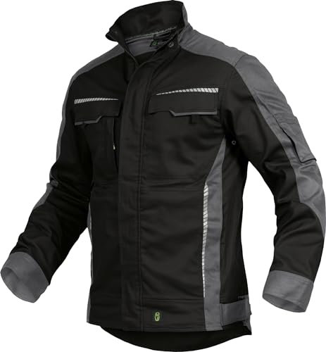 Leib Wächter Flex-Line Herren Arbeitsjacke Bundjacke (4XL, Schwarz/Grau)