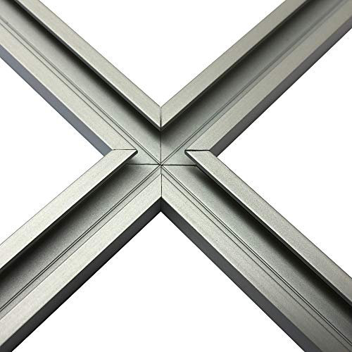 Kreuz aus Alu C-Profil eloxiert EV1 11 x 17 x 4,5 x 2 mm für M8 Schraube oder Mutter (Kreuz 4 Stck. á 11 cm)