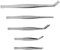 PRETYZOOM 5pcs Mini Garten Pinzette Gras Garten Pinzette Scraping Gebogene Pinzette Miniatur Gartenarbeit Werkzeug Bonsai Zubehör für Zimmerpflanzen Sukkulenten Topfpflanze Gärten