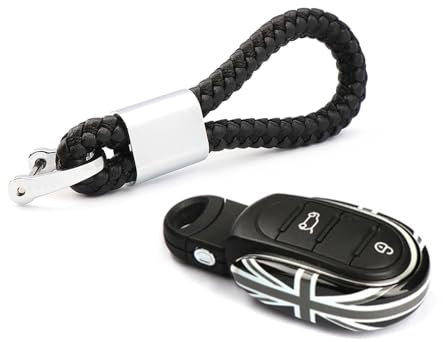 QIDIAN Autoschlüssel-Schutzhülle, Schlüsselband, Dekoration, Schlüsselanhänger, schlankes Design, Legierung, für Cooper S ONE JCW F54 Clubman F55 F56 F57 F60 Hardtop Schrägheck Cabrio Countryman