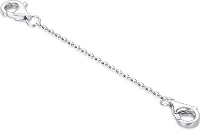 BEBEWO Echtegold Kettenverlängerung 585 Weißgold Verlängerungskette Damen für Armband Fusskette Halskette, 7.5 cm
