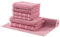 Egeria LINE Set mit Handtücher, Duschtücher und Badteppich 60x100cm 206 Dusty pink