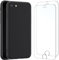 NEW'C Coque pour iPhone 8, iPhone 7 (4,7) Silicone Ultra Fine Noir et 2 × Verre trempé pour iPhone 7/8 Film Protection écran