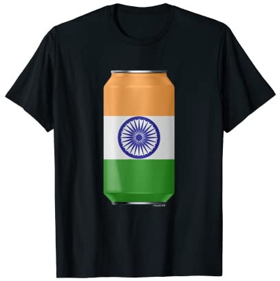 Bidon de boisson fraîche avec drapeau de l'Inde T-Shirt