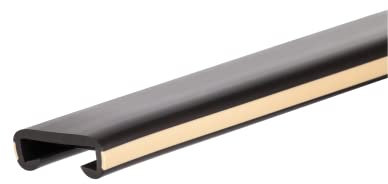 QUEST Handlauf PVC 40x8 Treppenhandlauf Kunststoffhandlauf Profil für Treppengeländer Gummi, Schwarz-Creme