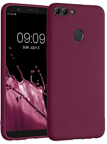 kwmobile Hülle kompatibel mit Huawei Enjoy 7S / P Smart (2017) Hülle - weiches TPU Silikon Case - Cover geeignet für kabelloses Laden - Bordeaux Violett
