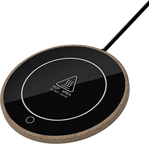 Calentador de Taza de café eléctrico, YONGYAO Calentador Taza Cafe Inteligentes para Escritorio de Oficina, Calentador Taza con 2 ajustes de Temperatura (hasta 140 F), Calentador de té, Leche