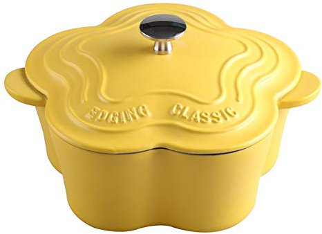 Cocotte Casserole Plat Fonter Iron 2,7 L Fleurée De Fleurs (Color : C)