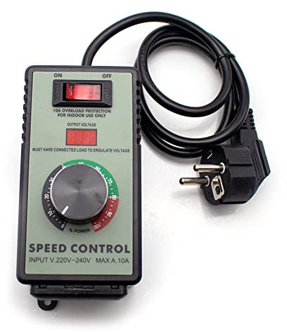Jieotwice Drehzahlregler, Winkelschleifer Regler, Regler mit elektronischer Digitalanzeige, geeignet für Handbohrmaschine/Poliermaschine/Lüfter, stufenloser Drehzahlregler(WF-830A)
