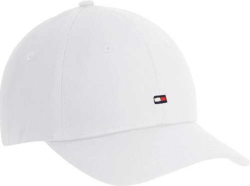 Tommy Hilfiger Damen Cap Essential Flag Basecap, Weiß (Optic White), Onesize