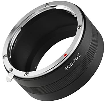 Andoer Anillo adaptador de montura de lente manual de aleación de aluminio para Canon EF Mount en cámara sin espejo Nikon Z5/Z6/Z7/Z50 Z-Mount