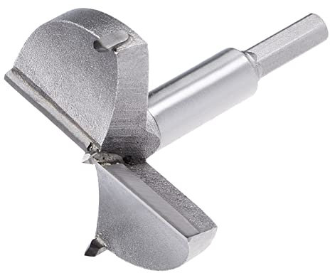 QUARKZMAN 1 Stück 80mm Forstner Bohrer Wolframkarbid Holzlochsäge Schnecken Öffner für Möbel Kunststoff Türscharnier Grau