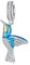 Exquisiter Eisvogel-Anhänger, 925er Sterlingsilber, passend für Pandora-Armband, Halskette, BSC858