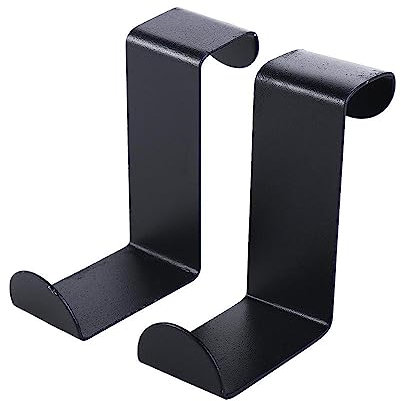 Vctitil Türhaken aus Edelstahl, Z-Form, zum Aufhängen von Kleidung, Handtüchern, Mänteln, 2 Stück (schwarz)