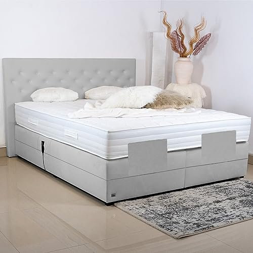 PAARA Boxspringbett New York GM | Motorverstellung | Royal-WS® Matratze Komplettset - Made in Germany (180 x 210 cm)